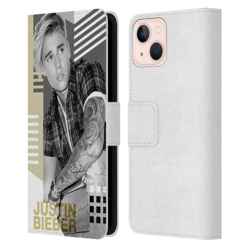 Justin Bieber Purpose B&w Calendar Geometric Collage Leather Book Wallet Case Cover For Apple iPhone 13