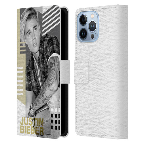 Justin Bieber Purpose B&w Calendar Geometric Collage Leather Book Wallet Case Cover For Apple iPhone 13 Pro Max