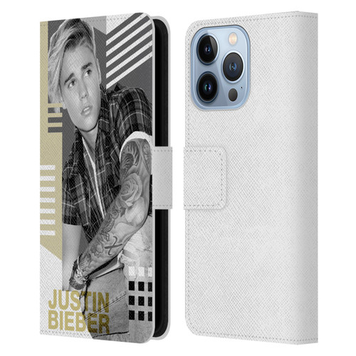 Justin Bieber Purpose B&w Calendar Geometric Collage Leather Book Wallet Case Cover For Apple iPhone 13 Pro