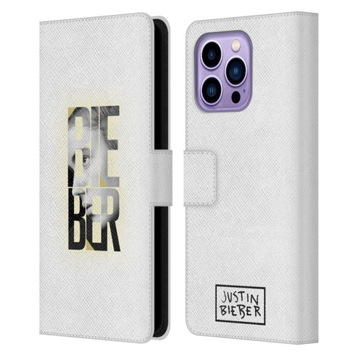 Justin Bieber Purpose B&w Mirror Calendar Text Leather Book Wallet Case Cover For Apple iPhone 14 Pro Max