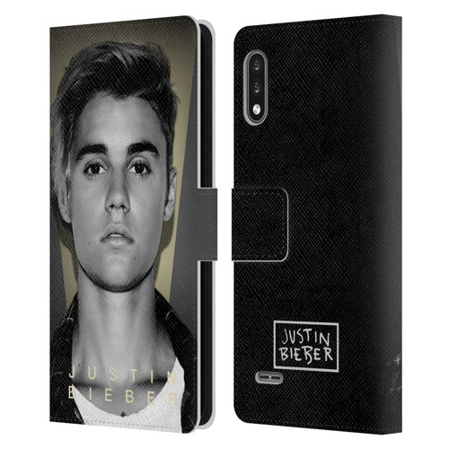 Justin Bieber Purpose B&w What Do You Mean Shot Leather Book Wallet Case Cover For LG K22