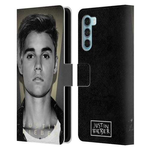 Justin Bieber Purpose B&w What Do You Mean Shot Leather Book Wallet Case Cover For Motorola Edge S30 / Moto G200 5G