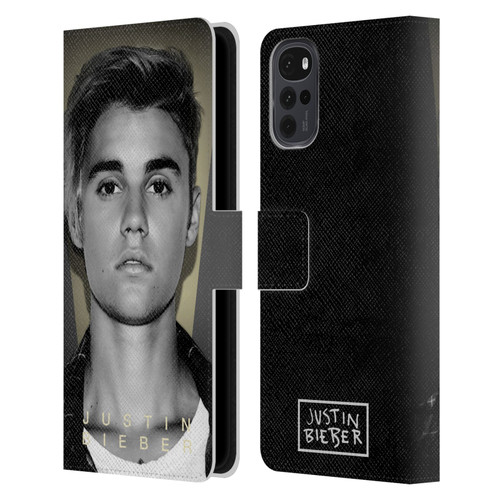 Justin Bieber Purpose B&w What Do You Mean Shot Leather Book Wallet Case Cover For Motorola Moto G22