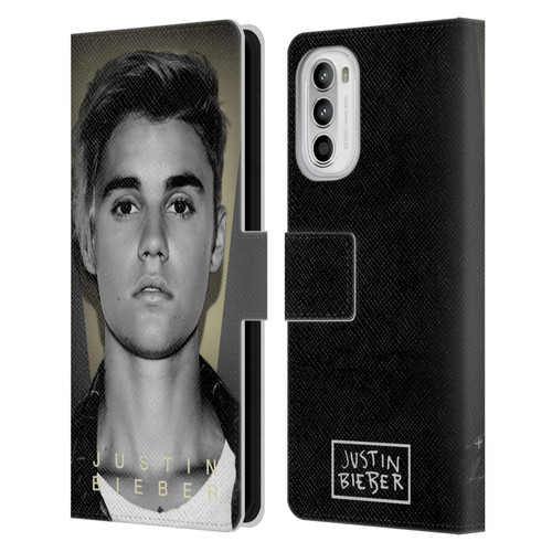 Justin Bieber Purpose B&w What Do You Mean Shot Leather Book Wallet Case Cover For Motorola Moto G52