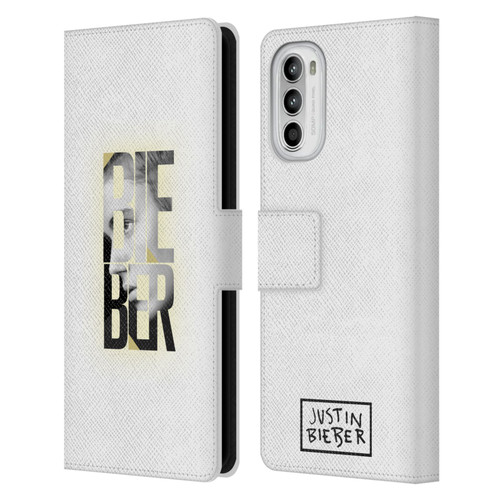 Justin Bieber Purpose B&w Mirror Calendar Text Leather Book Wallet Case Cover For Motorola Moto G52