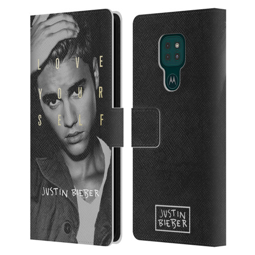 Justin Bieber Purpose B&w Love Yourself Leather Book Wallet Case Cover For Motorola Moto G9 Play