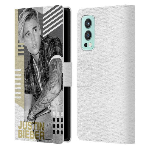 Justin Bieber Purpose B&w Calendar Geometric Collage Leather Book Wallet Case Cover For OnePlus Nord 2 5G