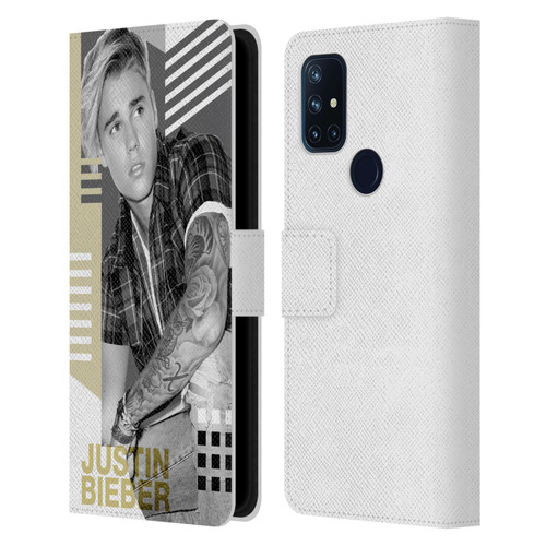 Justin Bieber Purpose B&w Calendar Geometric Collage Leather Book Wallet Case Cover For OnePlus Nord N10 5G