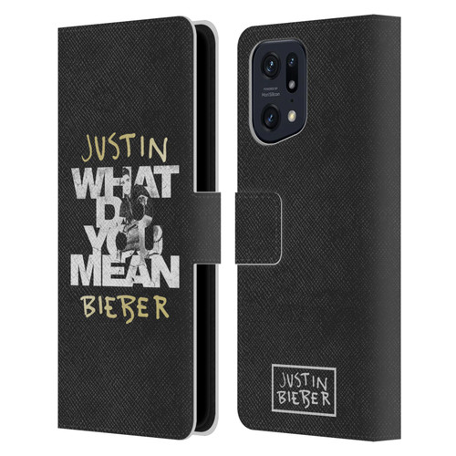 Justin Bieber Purpose B&w What Do You Mean Typography Leather Book Wallet Case Cover For OPPO Find X5