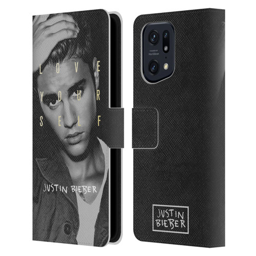 Justin Bieber Purpose B&w Love Yourself Leather Book Wallet Case Cover For OPPO Find X5 Pro