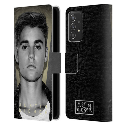 Justin Bieber Purpose B&w What Do You Mean Shot Leather Book Wallet Case Cover For Samsung Galaxy A53 5G (2022)