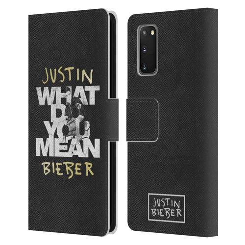 Justin Bieber Purpose B&w What Do You Mean Typography Leather Book Wallet Case Cover For Samsung Galaxy S20 / S20 5G