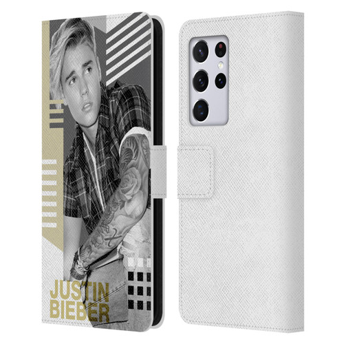 Justin Bieber Purpose B&w Calendar Geometric Collage Leather Book Wallet Case Cover For Samsung Galaxy S21 Ultra 5G