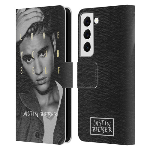 Justin Bieber Purpose B&w Love Yourself Leather Book Wallet Case Cover For Samsung Galaxy S22 5G