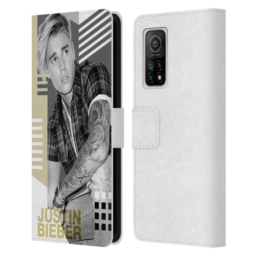 Justin Bieber Purpose B&w Calendar Geometric Collage Leather Book Wallet Case Cover For Xiaomi Mi 10T 5G