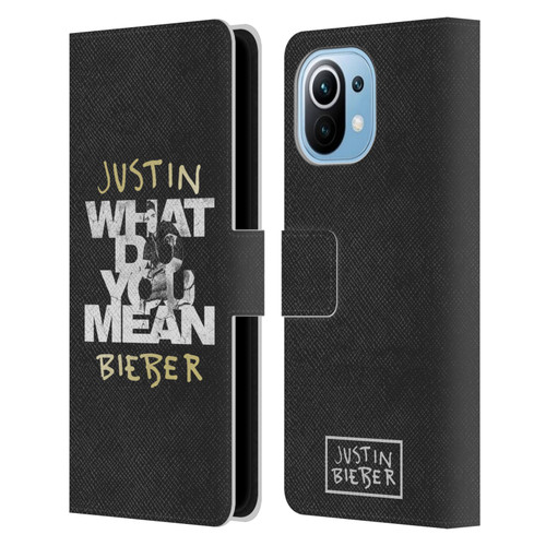Justin Bieber Purpose B&w What Do You Mean Typography Leather Book Wallet Case Cover For Xiaomi Mi 11