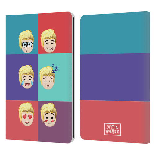 Justin Bieber Justmojis Cute Faces Leather Book Wallet Case Cover For Amazon Kindle Paperwhite 1 / 2 / 3