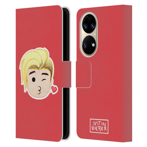 Justin Bieber Justmojis Kiss Leather Book Wallet Case Cover For Huawei P50
