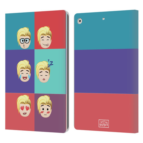 Justin Bieber Justmojis Cute Faces Leather Book Wallet Case Cover For Apple iPad 10.2 2019/2020/2021
