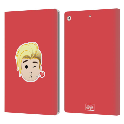 Justin Bieber Justmojis Kiss Leather Book Wallet Case Cover For Apple iPad 10.2 2019/2020/2021