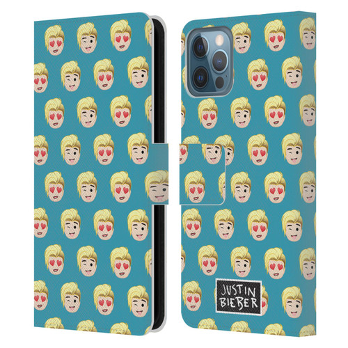 Justin Bieber Justmojis Patterns Leather Book Wallet Case Cover For Apple iPhone 12 / iPhone 12 Pro
