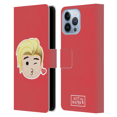 Justin Bieber Justmojis Kiss Leather Book Wallet Case Cover For Apple iPhone 13 Pro Max
