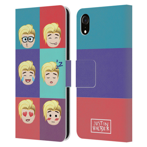 Justin Bieber Justmojis Cute Faces Leather Book Wallet Case Cover For Apple iPhone XR