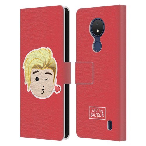Justin Bieber Justmojis Kiss Leather Book Wallet Case Cover For Nokia C21