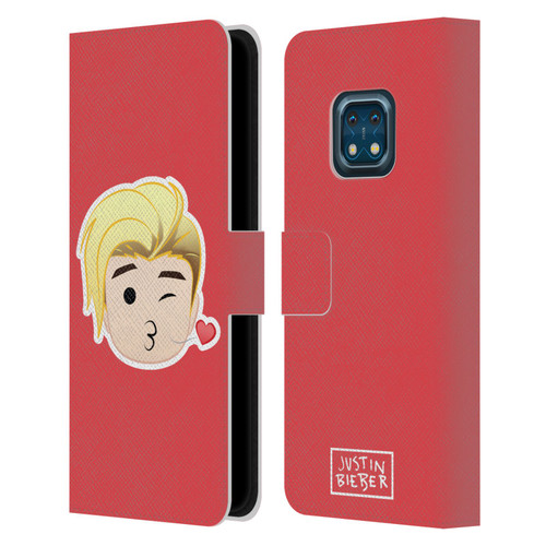 Justin Bieber Justmojis Kiss Leather Book Wallet Case Cover For Nokia XR20