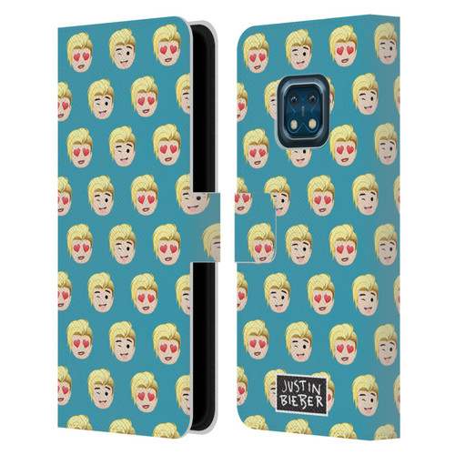 Justin Bieber Justmojis Patterns Leather Book Wallet Case Cover For Nokia XR20