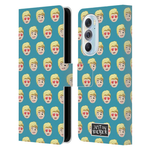 Justin Bieber Justmojis Patterns Leather Book Wallet Case Cover For Motorola Edge X30
