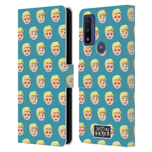 Justin Bieber Justmojis Patterns Leather Book Wallet Case Cover For Motorola G Pure