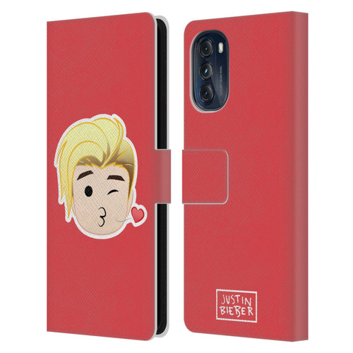 Justin Bieber Justmojis Kiss Leather Book Wallet Case Cover For Motorola Moto G (2022)