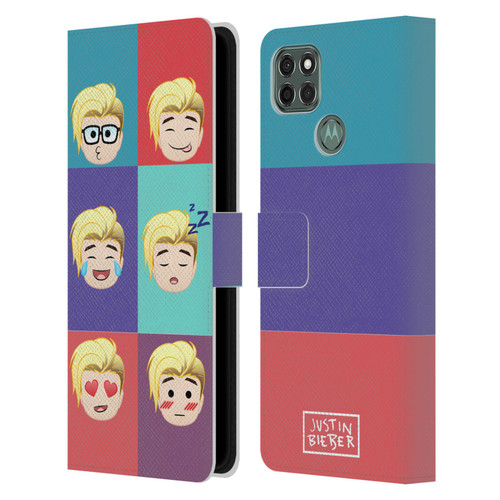 Justin Bieber Justmojis Cute Faces Leather Book Wallet Case Cover For Motorola Moto G9 Power