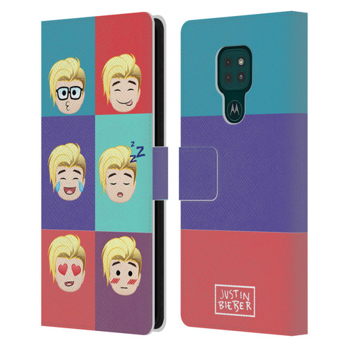 Justin Bieber Justmojis Cute Faces Leather Book Wallet Case Cover For Motorola Moto G9 Play