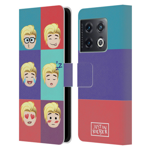 Justin Bieber Justmojis Cute Faces Leather Book Wallet Case Cover For OnePlus 10 Pro