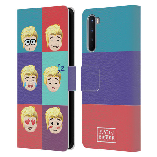 Justin Bieber Justmojis Cute Faces Leather Book Wallet Case Cover For OnePlus Nord 5G