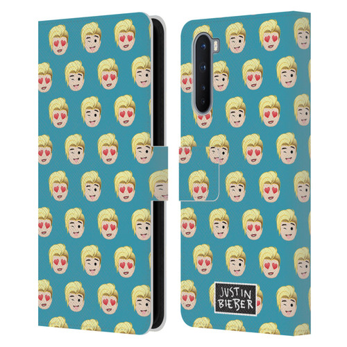 Justin Bieber Justmojis Patterns Leather Book Wallet Case Cover For OnePlus Nord 5G