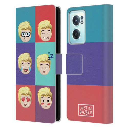 Justin Bieber Justmojis Cute Faces Leather Book Wallet Case Cover For OnePlus Nord CE 2 5G