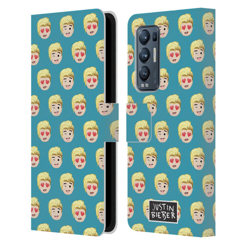 Justin Bieber Justmojis Patterns Leather Book Wallet Case Cover For OPPO Find X3 Neo / Reno5 Pro+ 5G