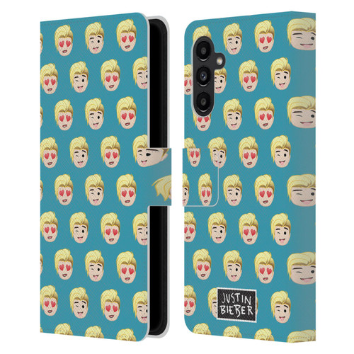 Justin Bieber Justmojis Patterns Leather Book Wallet Case Cover For Samsung Galaxy A13 5G (2021)