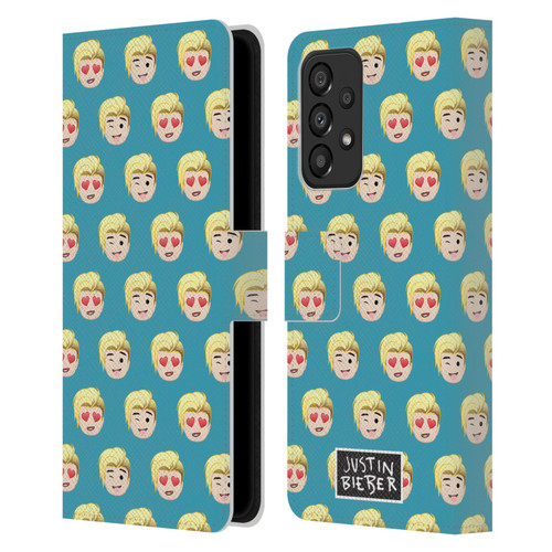 Justin Bieber Justmojis Patterns Leather Book Wallet Case Cover For Samsung Galaxy A33 5G (2022)