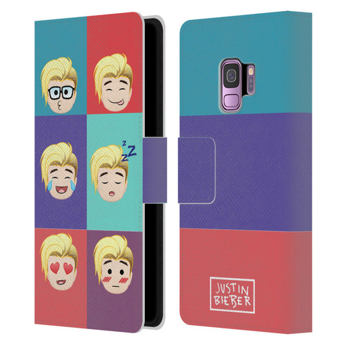 Justin Bieber Justmojis Cute Faces Leather Book Wallet Case Cover For Samsung Galaxy S9