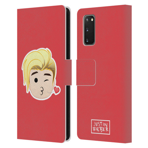 Justin Bieber Justmojis Kiss Leather Book Wallet Case Cover For Samsung Galaxy S20 / S20 5G