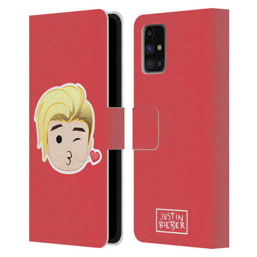 Justin Bieber Justmojis Kiss Leather Book Wallet Case Cover For Samsung Galaxy M31s (2020)