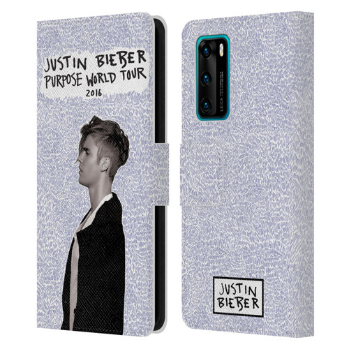 Justin Bieber Purpose World Tour 2016 Leather Book Wallet Case Cover For Huawei P40 5G