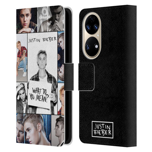 Justin Bieber Purpose Grid Poster Leather Book Wallet Case Cover For Huawei P50