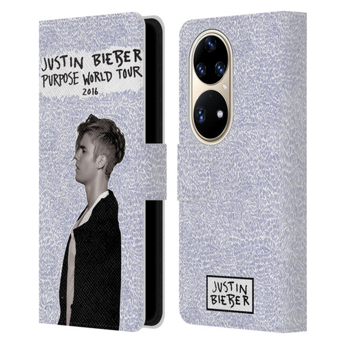 Justin Bieber Purpose World Tour 2016 Leather Book Wallet Case Cover For Huawei P50 Pro