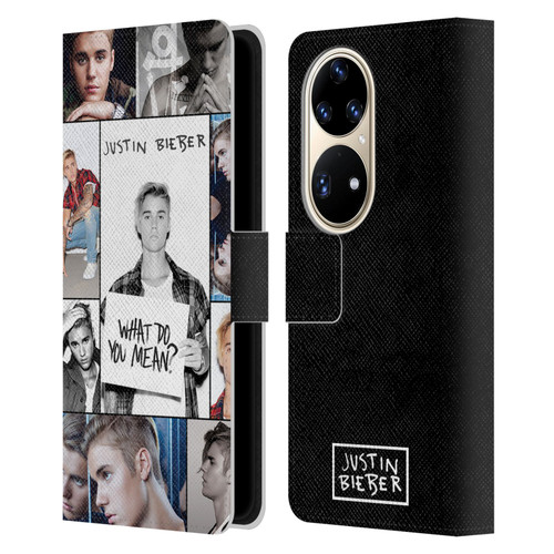 Justin Bieber Purpose Grid Poster Leather Book Wallet Case Cover For Huawei P50 Pro