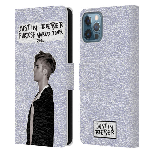 Justin Bieber Purpose World Tour 2016 Leather Book Wallet Case Cover For Apple iPhone 12 / iPhone 12 Pro